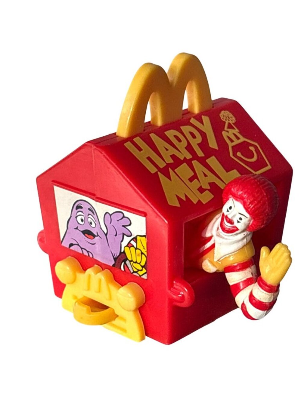 1994 McDonalds Happy Meal Train Car Ronald McDonald Toy Red/Yellow Vintage